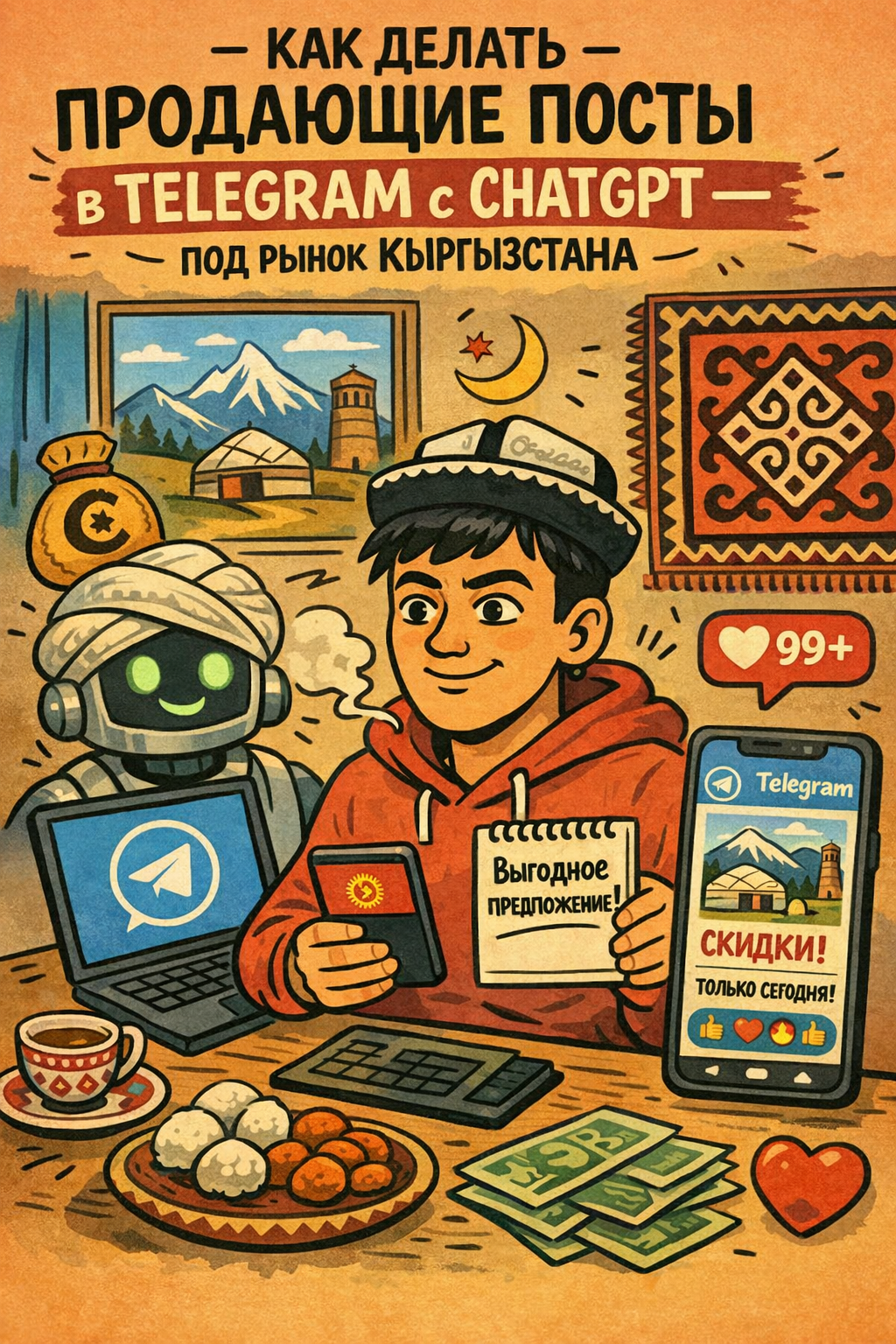 Как делать продающие посты в Telegram с ChatGPT — под рынок Кыргызстана